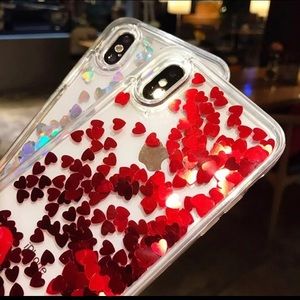 Heart Sequins Liquid iPhone Case